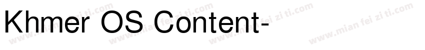 Khmer OS Content字体转换